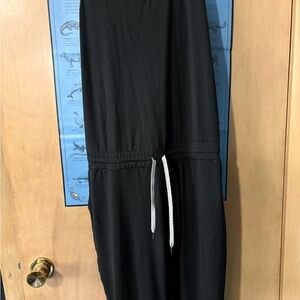 Black  jumpsuit with Drawstring Waist